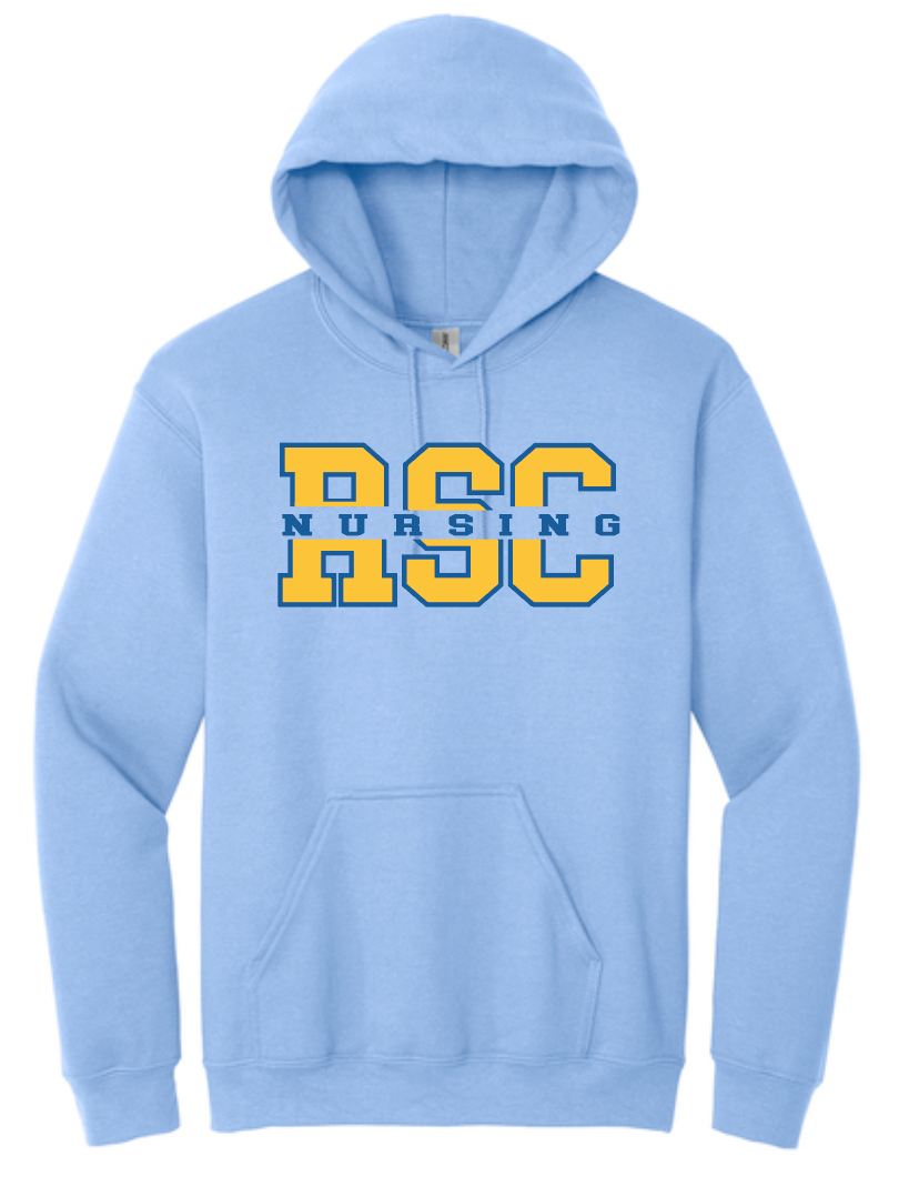 Rose State Nursing "RSC" Design Hooded Sweatshirt (carolina blue)