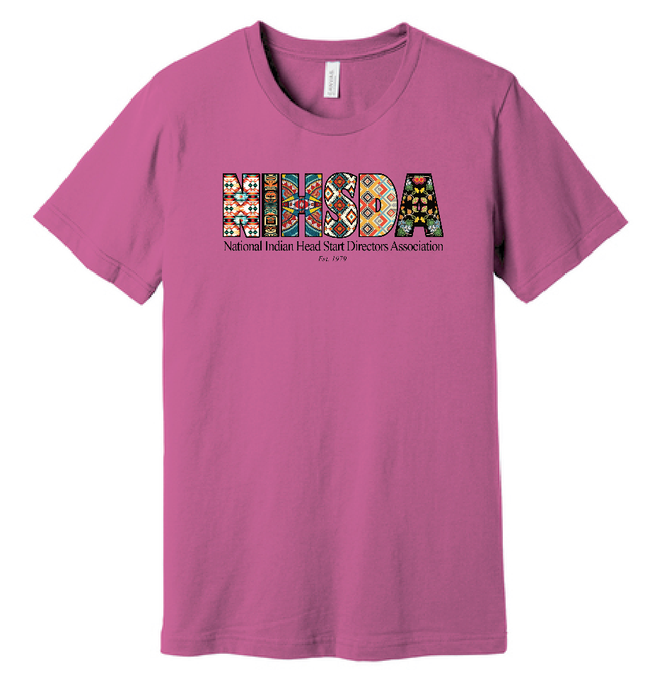 NIHSDA "Beaded Letters" Design S/S T-shirt (berry)