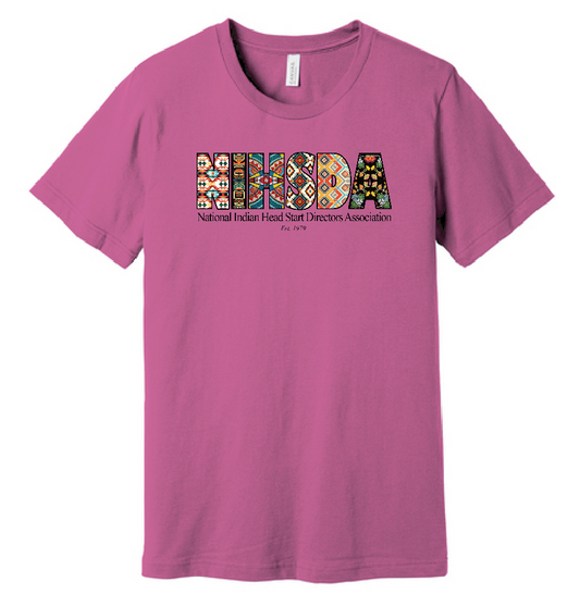 NIHSDA "Beaded Letters" Design S/S T-shirt (berry)