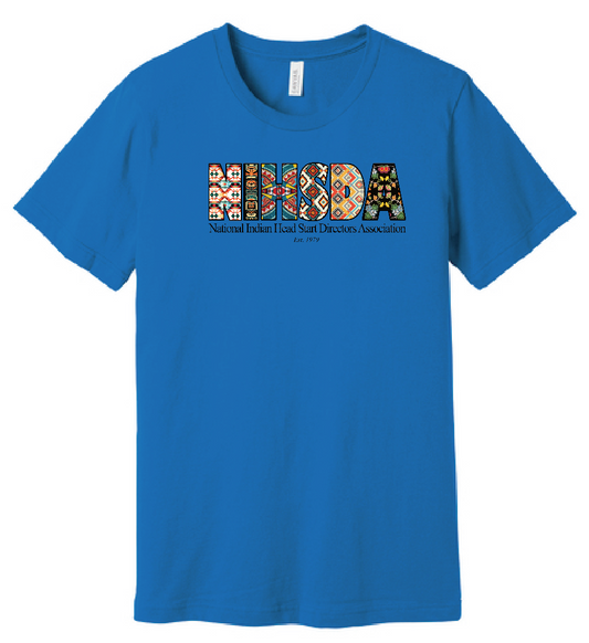 NIHSDA "Beaded Letters" Design S/S T-shirt (royal)