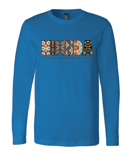NIHSDA "Beaded Letters" Design L/S T-shirt (royal)