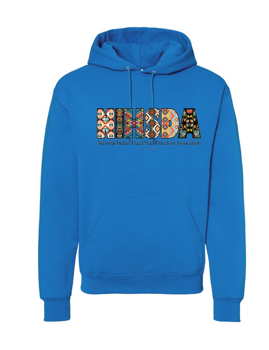 NIHSDA "Beaded Letters" Design Hooded Sweatshirt (royal)