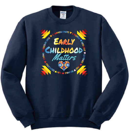 NIHSDA "Early Childhood Matters" Design Crewneck Sweatshirt (navy)