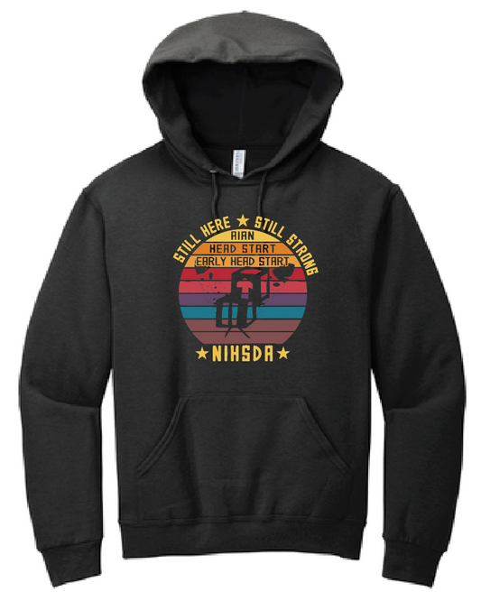 NIHSDA "Still Here, Still Strong" Design Hooded Sweatshirt (black)