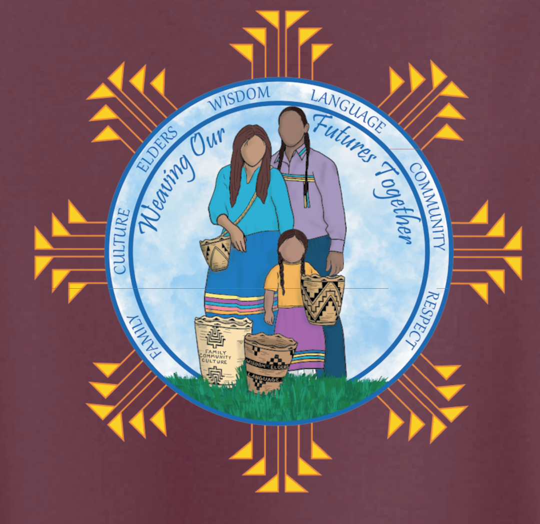 NIHSDA "Weaving Our Futures" Design L/S T-shirt (maroon)