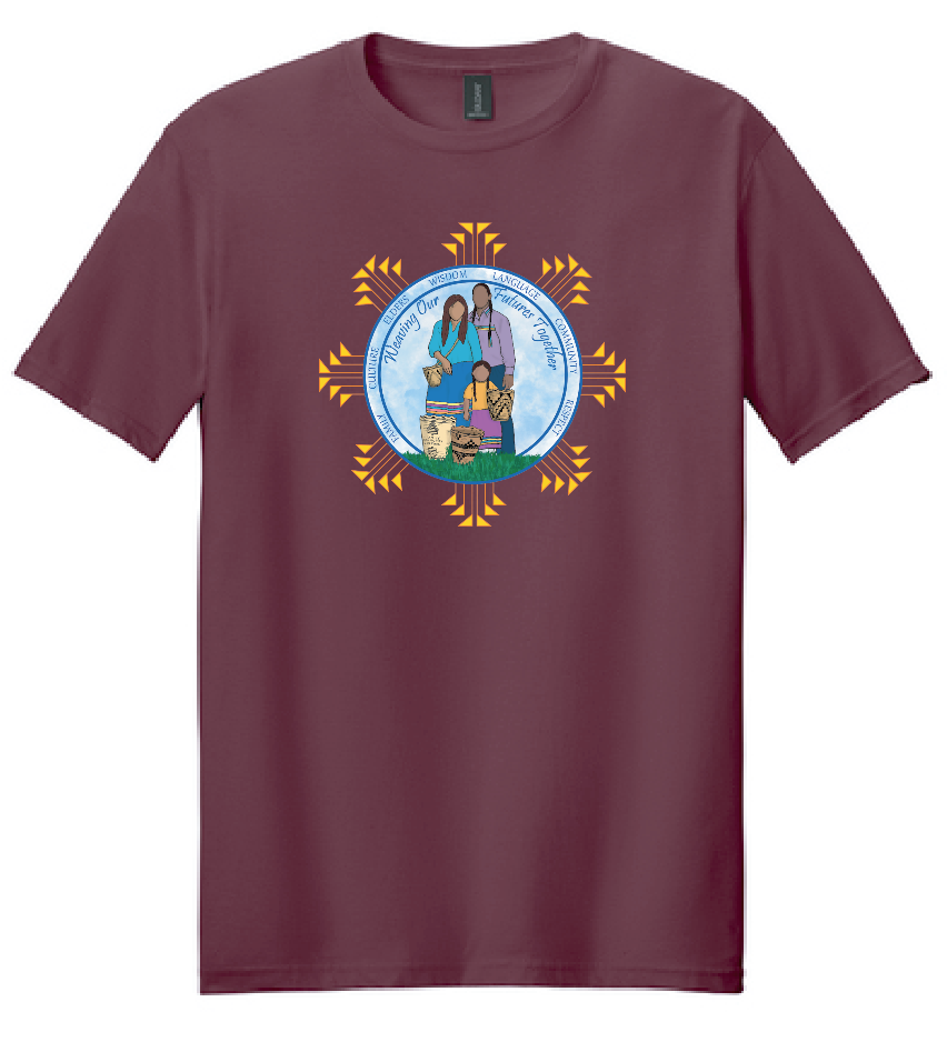 NIHSDA "Weaving Out Futures" Design S/S T-shirt (maroon)