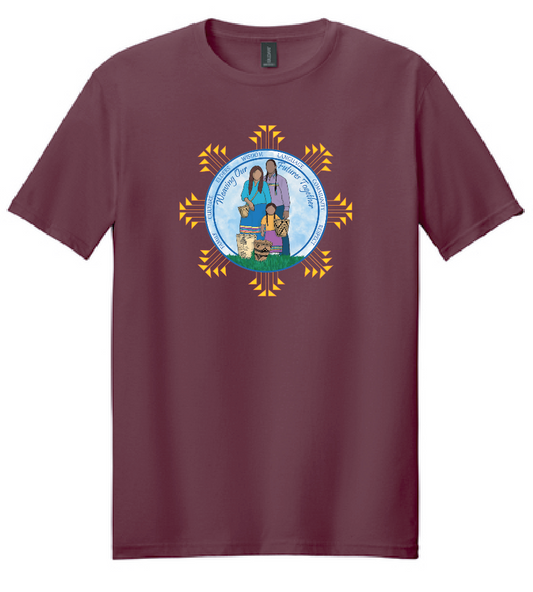 NIHSDA "Weaving Out Futures" Design S/S T-shirt (maroon)