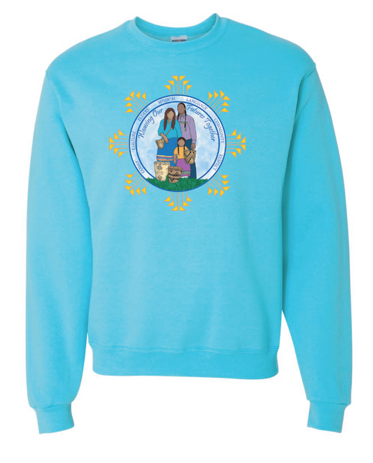 NIHSDA "Weaving Our Futures" Design Crewneck Sweatshirt (blue)