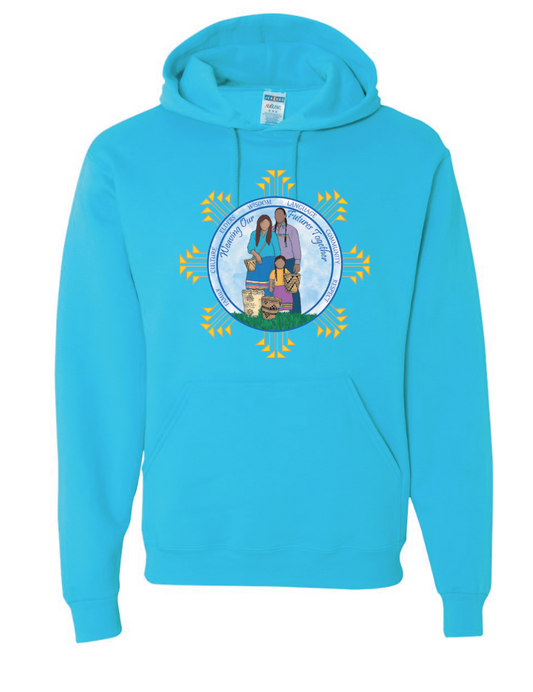 NIHSDA "Weaving Our Futures" Design Hooded Sweatshirt (blue)