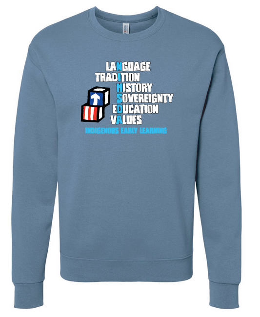 NIHSDA "NIHSDA" Design Crewneck Sweatshirt (blue)