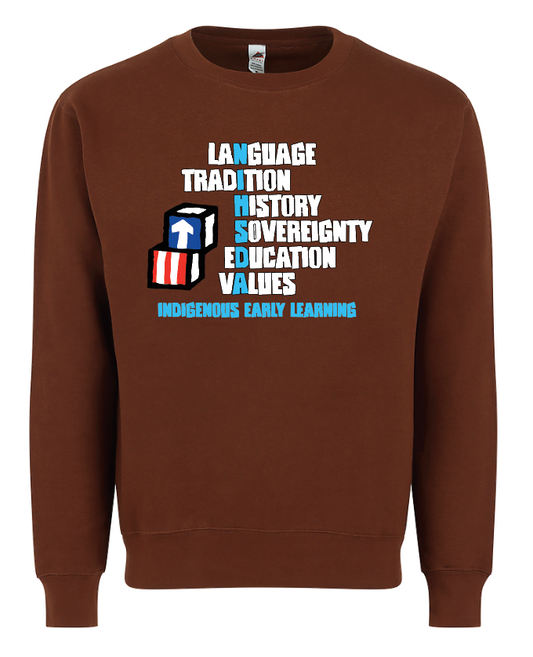 NIHSDA "NIHSDA" Design Crewneck Sweatshirt (brown)
