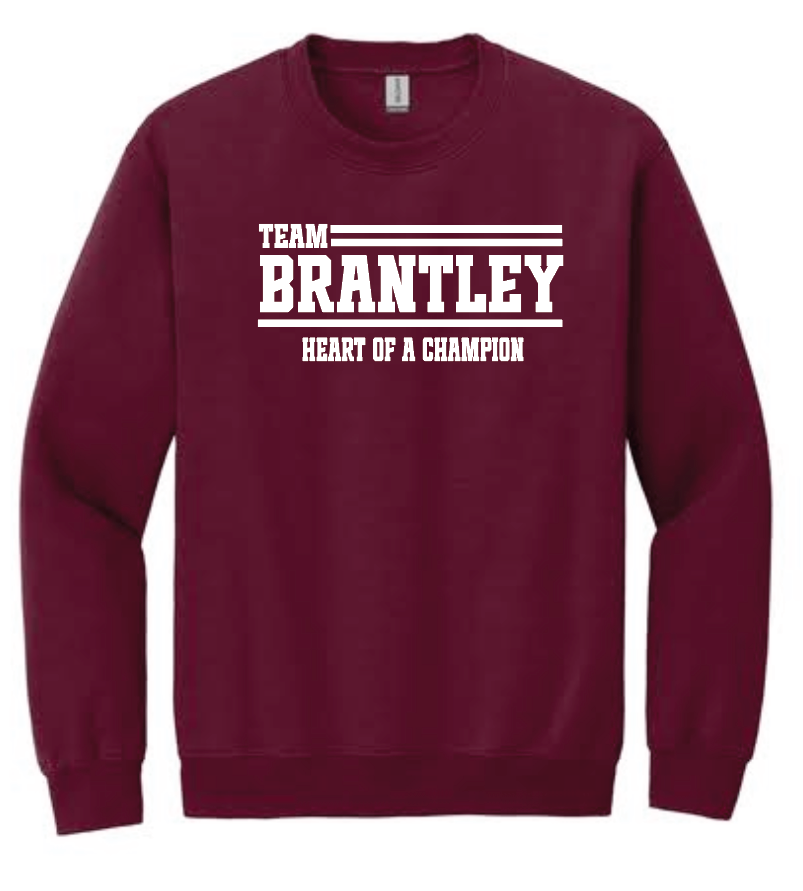 Team Brantley (Option 1) Gildan Crewneck Sweatshirt (maroon)