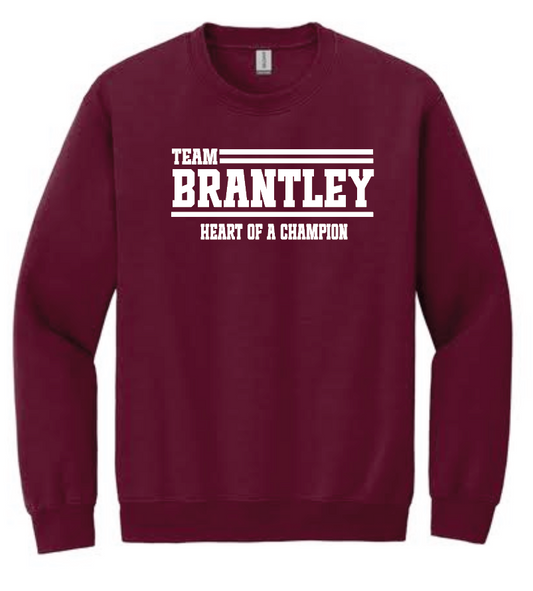 Team Brantley (Option 1) Gildan Crewneck Sweatshirt (maroon)