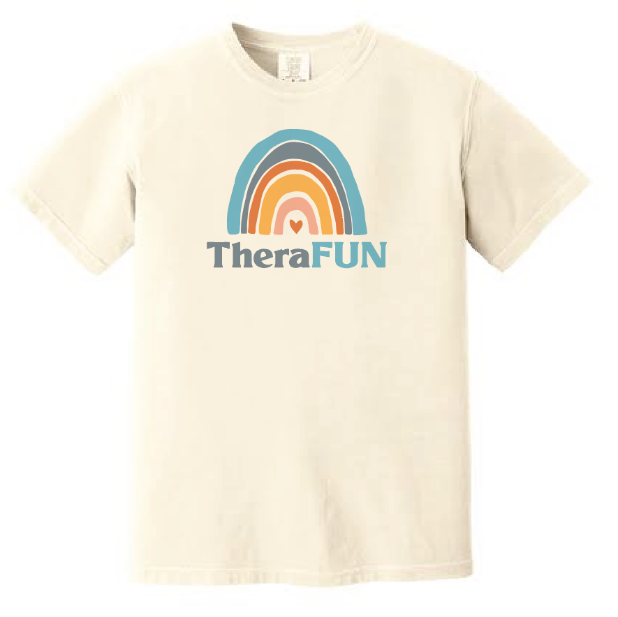 TheraFun "Logo" Design S/S Comfort Colors T-shirt (ivory)(reg)