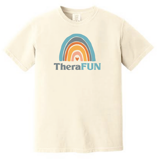TheraFun "Logo" Design S/S Comfort Colors T-shirt (ivory)(reg)