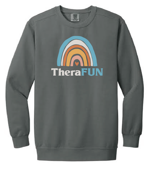 TheraFun "Logo" Design S/S Comfort Colors Sweatshirt (pepper)(alt)