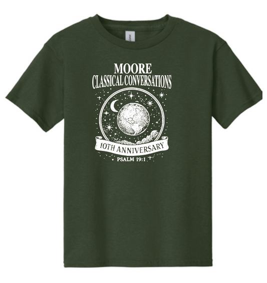 Moore Classical Conversations "10th Anniversary" Design S/S T-shirt (forest)