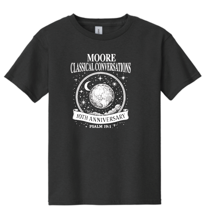 Moore Classical Conversations "10th Anniversary" Design S/S T-shirt (black)