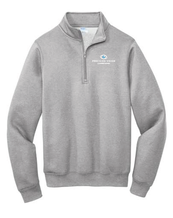 Precision Vision "Logo" Design 1/4 Zip Sweatshirt (heather)