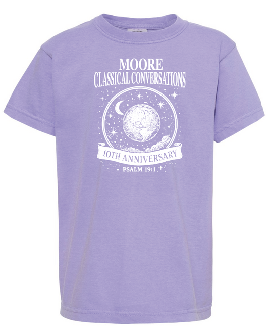 Moore Classical Conversations "10th Anniversary" Design Comfort Colors S/S T-shirt (violet)