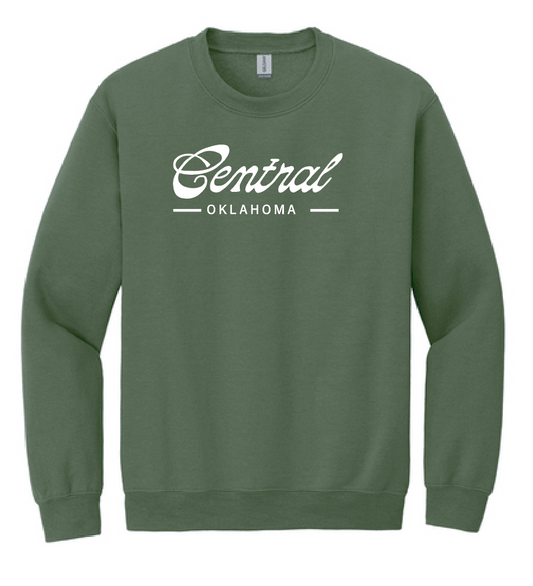 COCMHC "Central Oklahoma" Crewneck Sweatshirt (mil green)