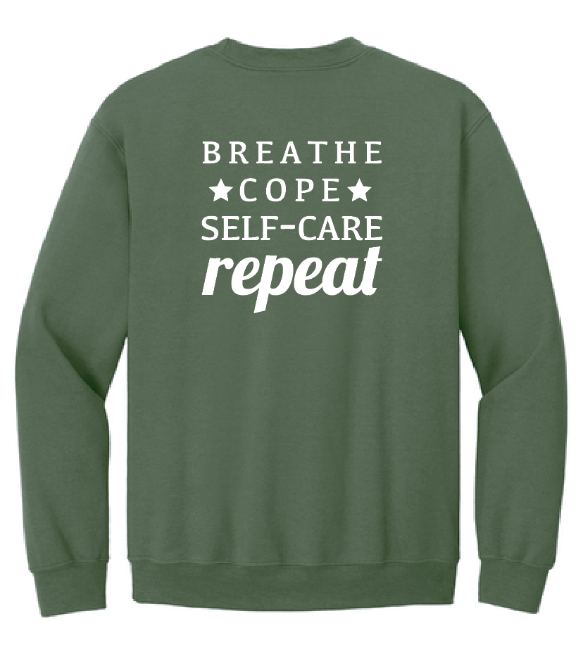 COCMHC "Central Oklahoma" Crewneck Sweatshirt (mil green)