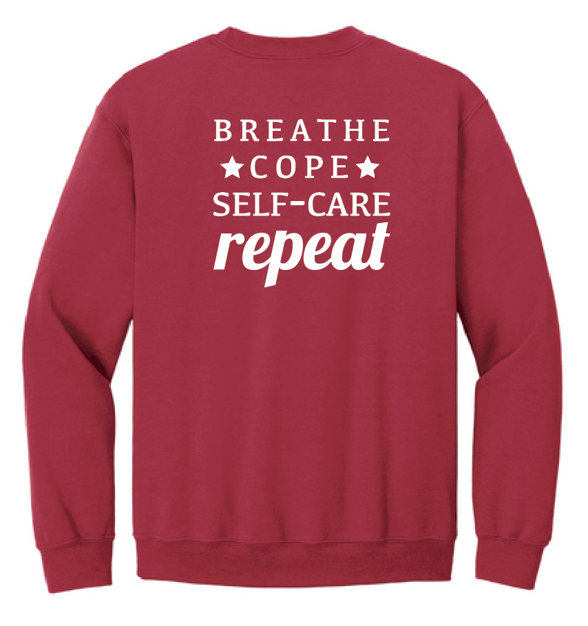 COCMHC "Central Oklahoma" Crewneck Sweatshirt (cardinal)