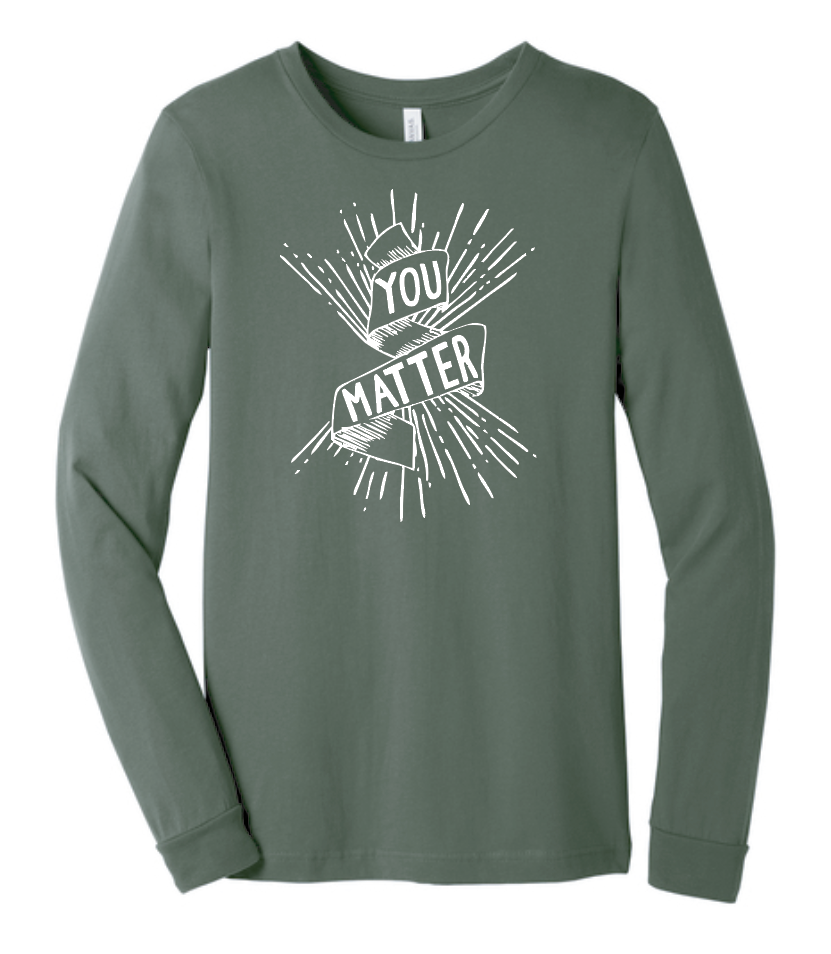 COCMHC "You Matter" L/S T-shirt (mil green)