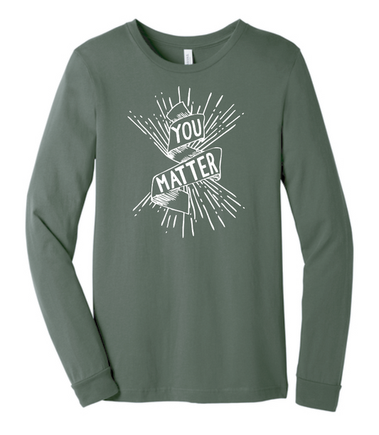 COCMHC "You Matter" L/S T-shirt (mil green)