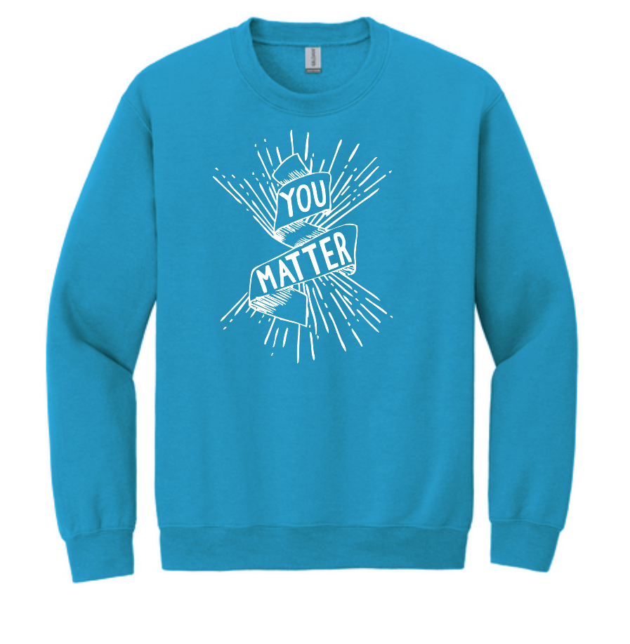 COCMHC "You Matter" Crewneck Sweatshirt (sapphire)
