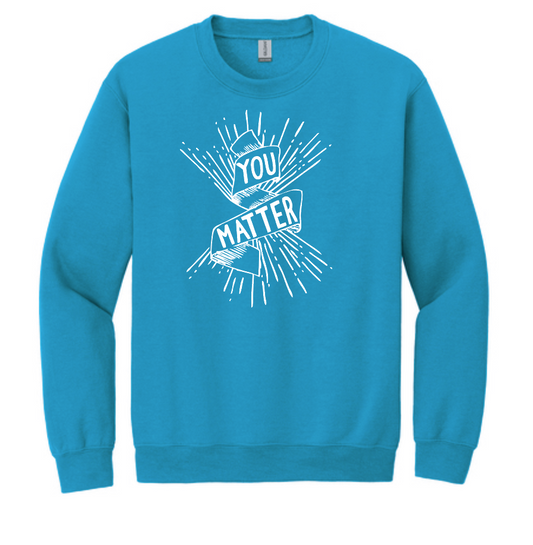 COCMHC "You Matter" Crewneck Sweatshirt (sapphire)