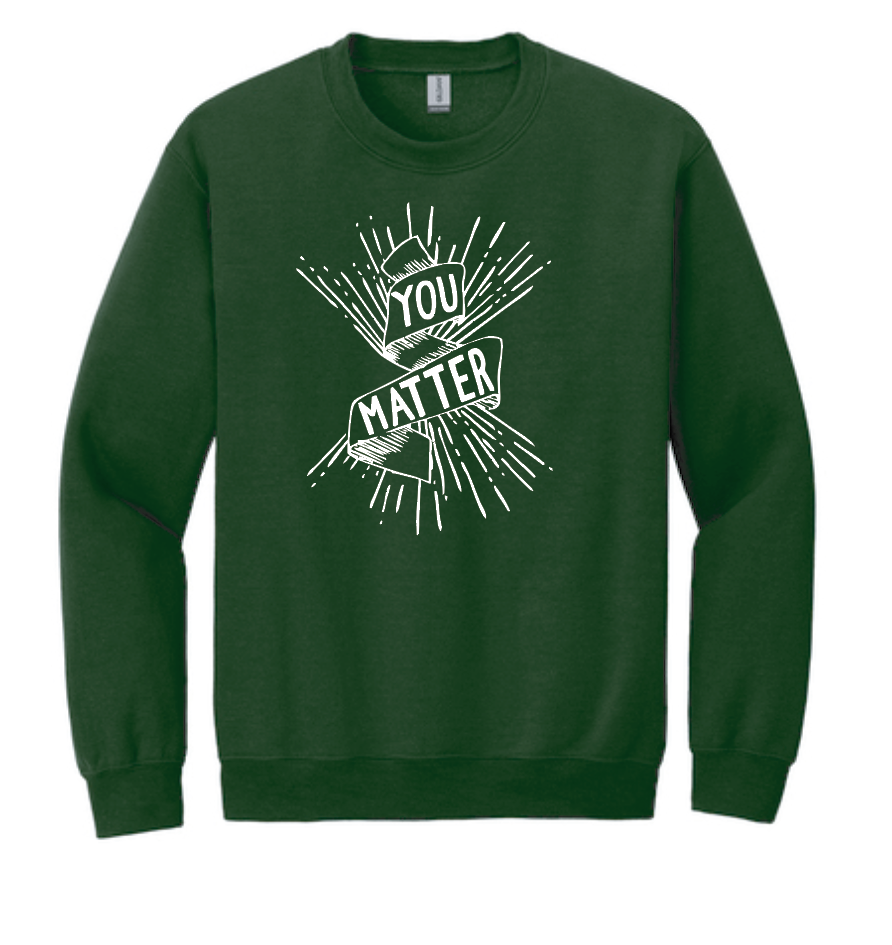 COCMHC "You Matter" Crewneck Sweatshirt (forest)