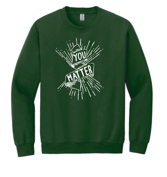 COCMHC "You Matter" Crewneck Sweatshirt (forest)