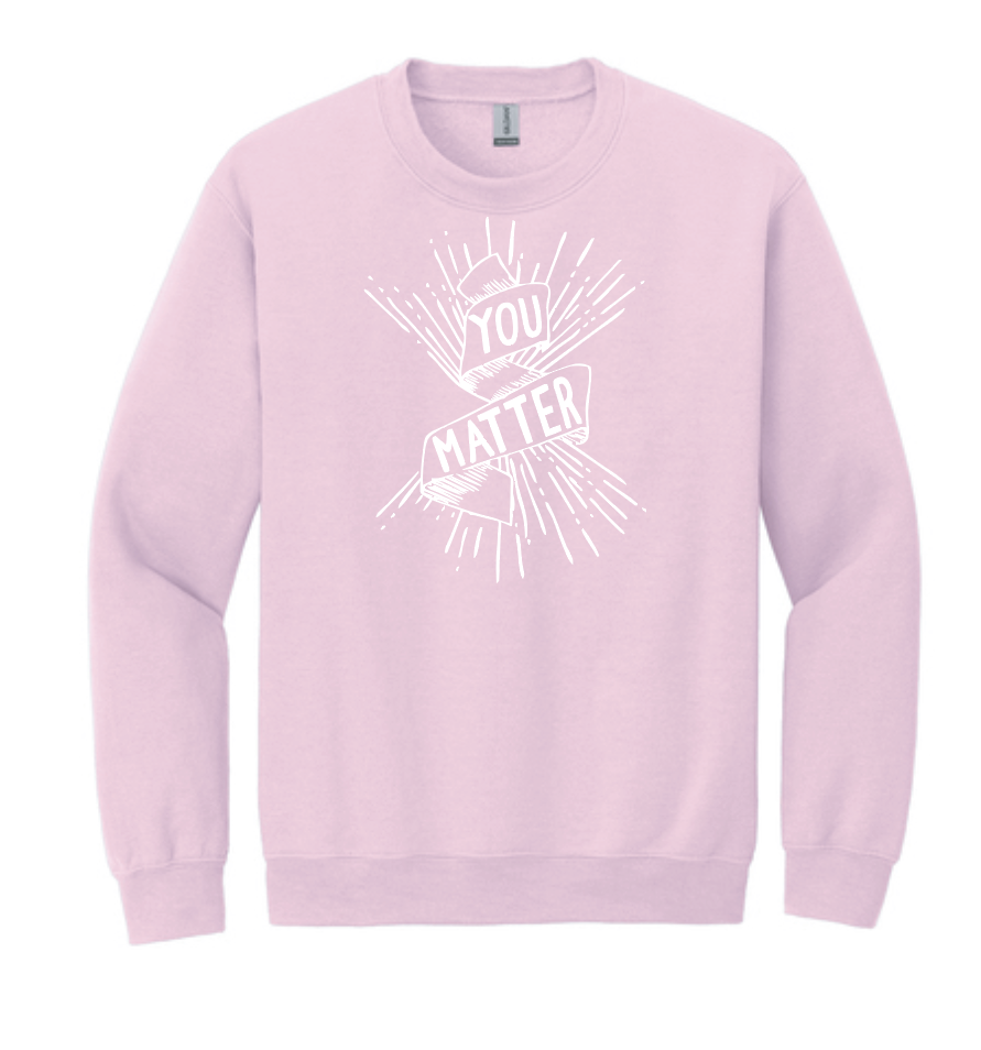 COCMHC "You Matter" Crewneck Sweatshirt (pink)