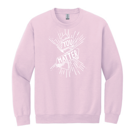 COCMHC "You Matter" Crewneck Sweatshirt (pink)