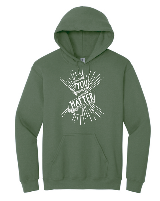 COCMHC "You Matter" Hooded Sweatshirt (mil green)