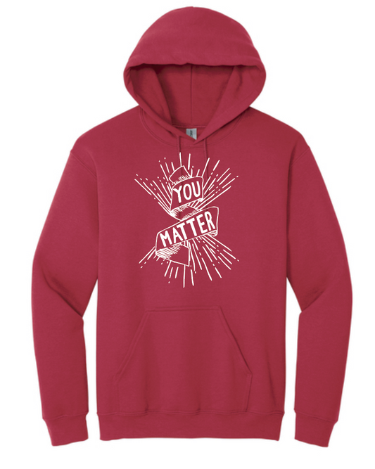 COCMHC "You Matter" Hooded Sweatshirt (cardinal)