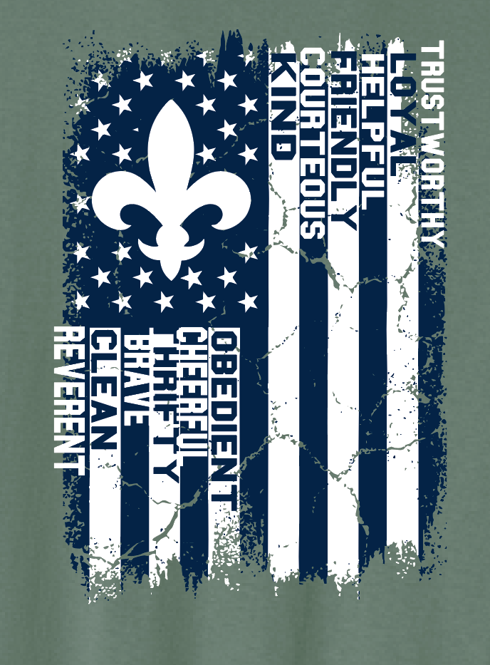 Troop 233 "Flag" Design Crewneck Sweatshirt