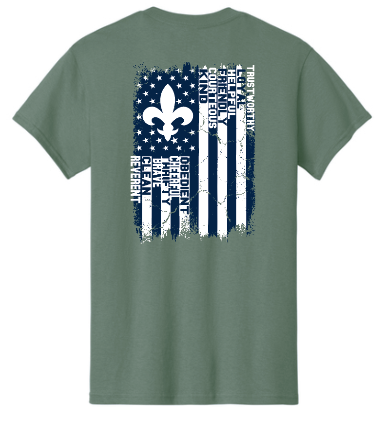 Troop 233 "Flag" Design S/S T-shirt