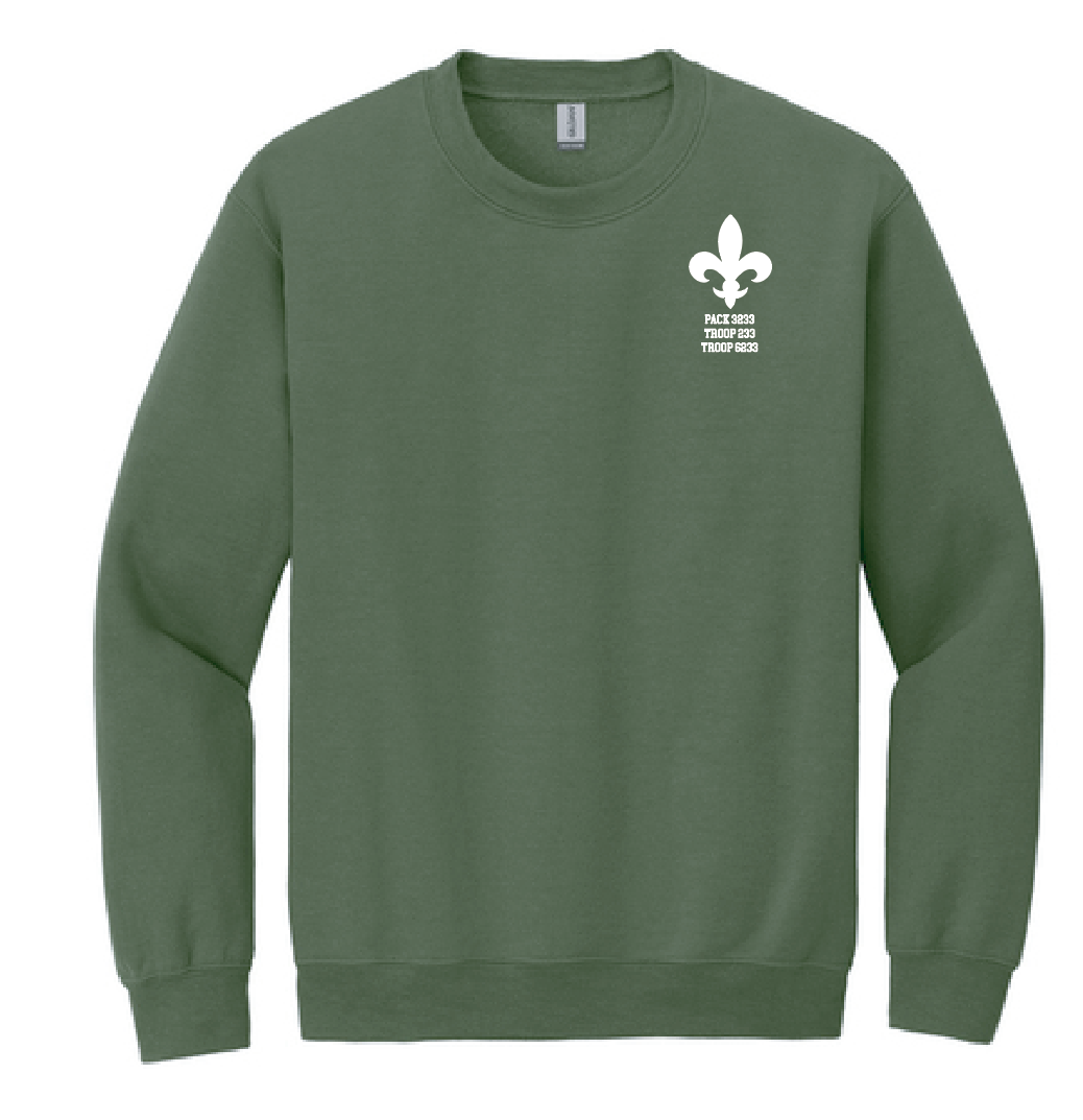 Troop 233 "Flag" Design Crewneck Sweatshirt