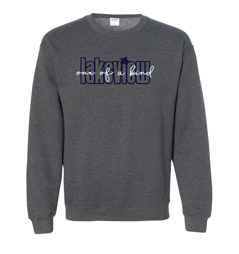 Lakeview "One of a Kind" Design Crewneck Sweatshirt (drk heather)