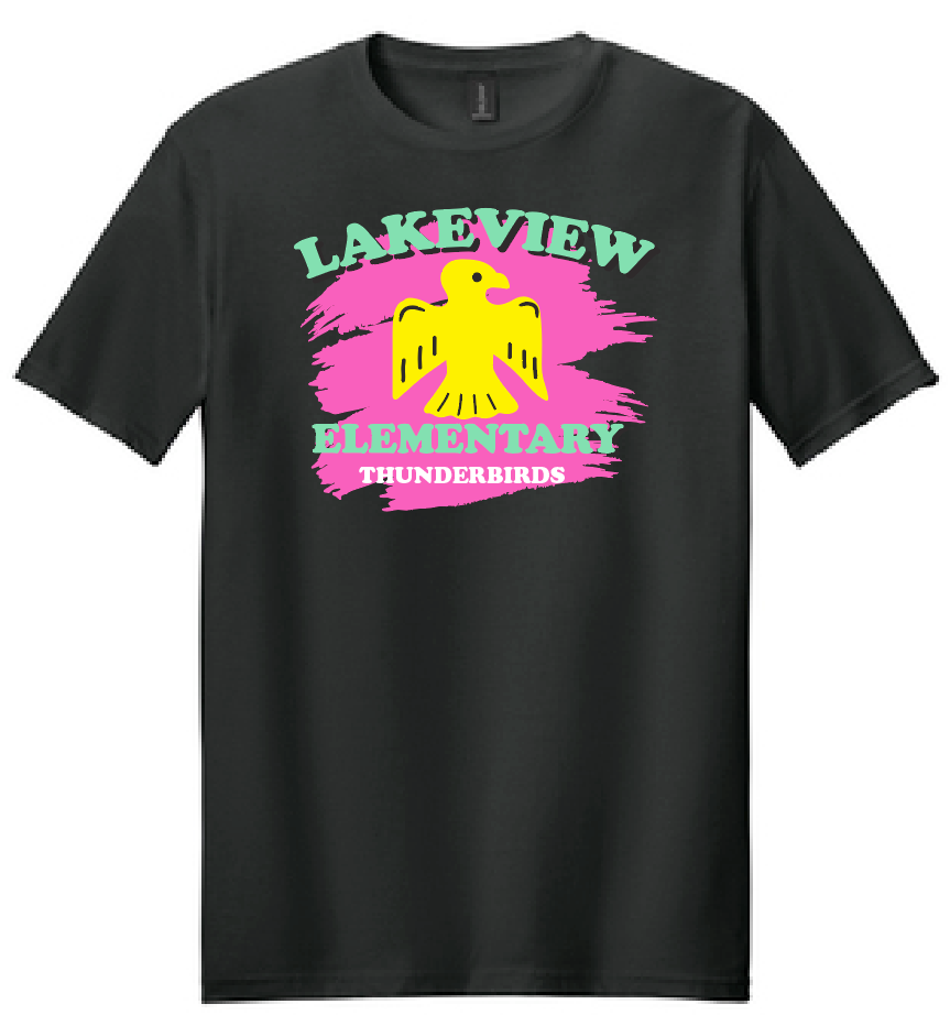 Lakeview "Vintage Shield" Design S/S T-shirt (black)