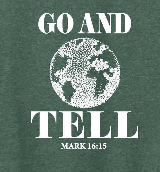 Landmark Missions "Go and Tell" Design Crewneck Sweatshirt (mil green)