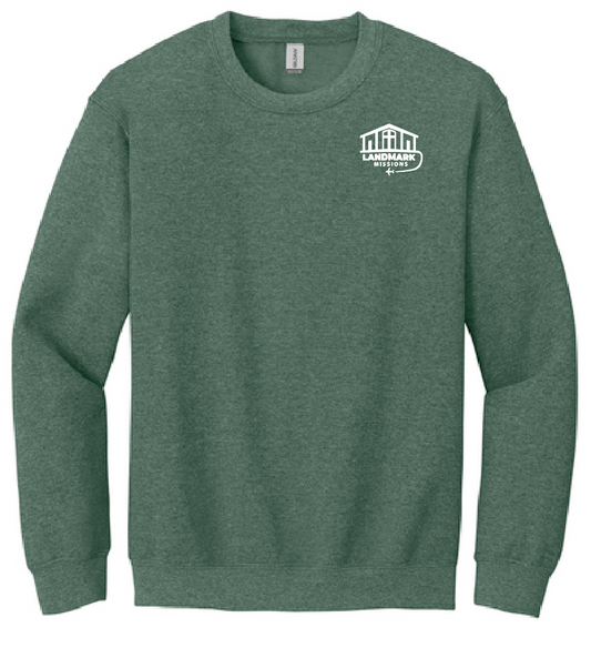 Landmark Missions "Go and Tell" Design Crewneck Sweatshirt (mil green)