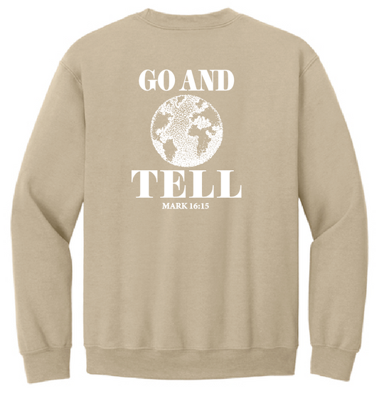 Landmark Missions "Go and Tell" Design Crewneck Sweatshirt (sand)