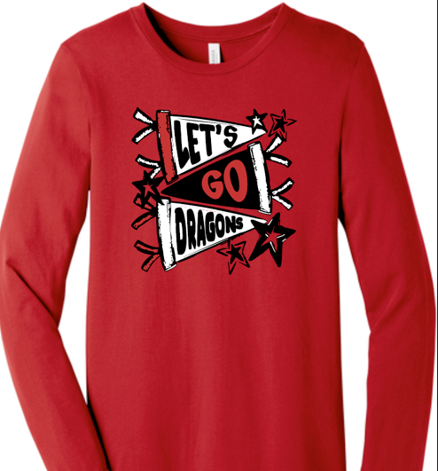 Purcell PTO "Pennants" Design Softstyle L/S T-shirt