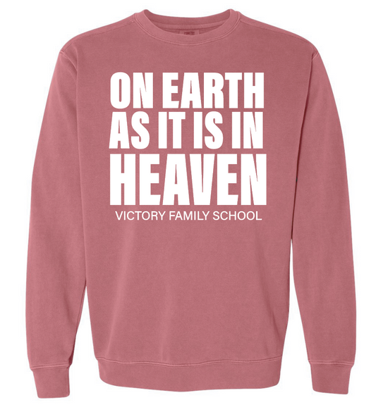 VFS "On Earth" Design Comfort Colors Crewneck Sweatshirt (crimson)
