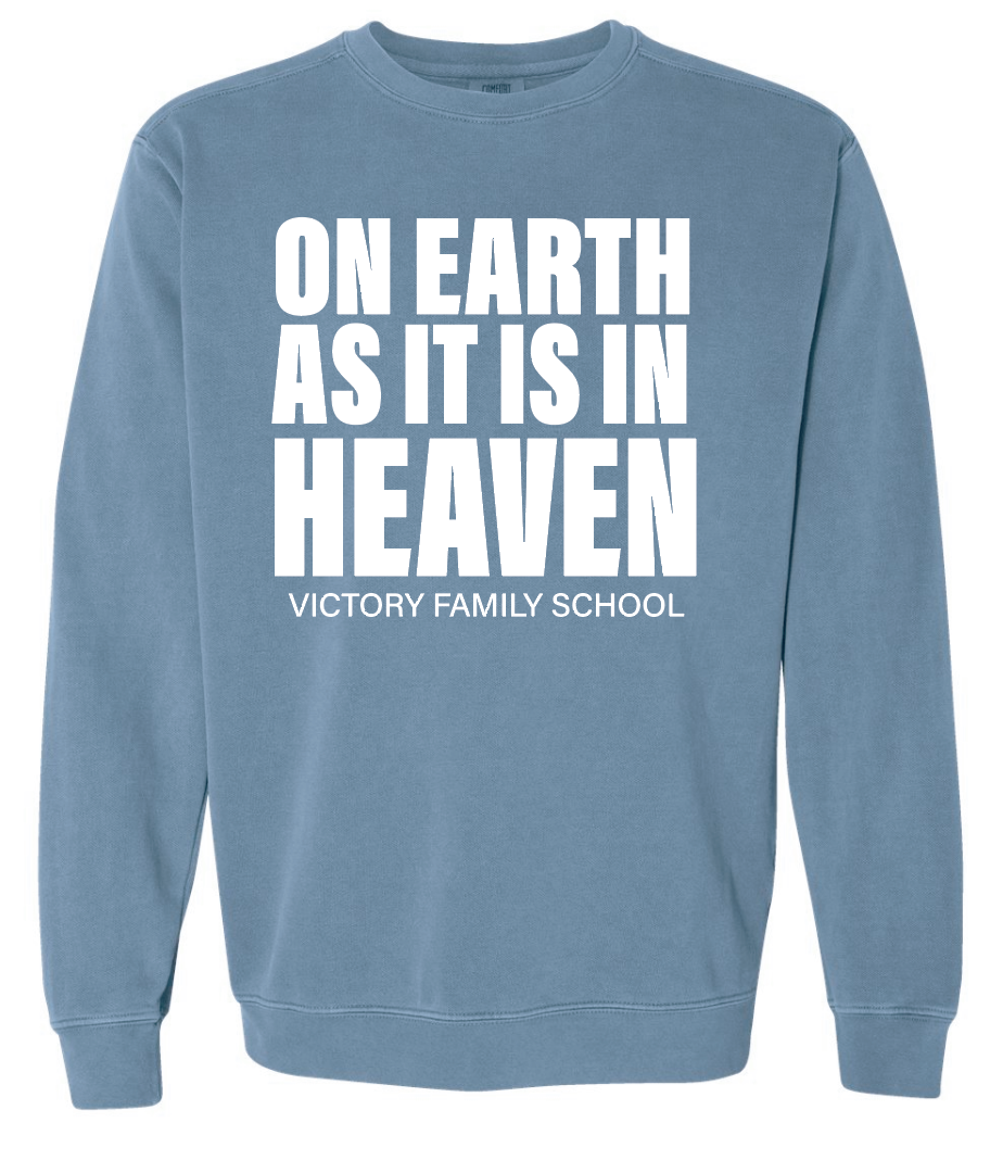 VFS "On Earth" Design Comfort Colors Crewneck Sweatshirt (denim)