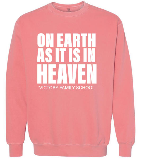 VFS "On Earth" Design Comfort Colors Crewneck Sweatshirt (watermelon)