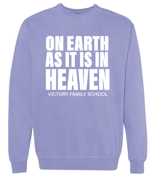 VFS "On Earth" Design Comfort Colors Crewneck Sweatshirt (violet)